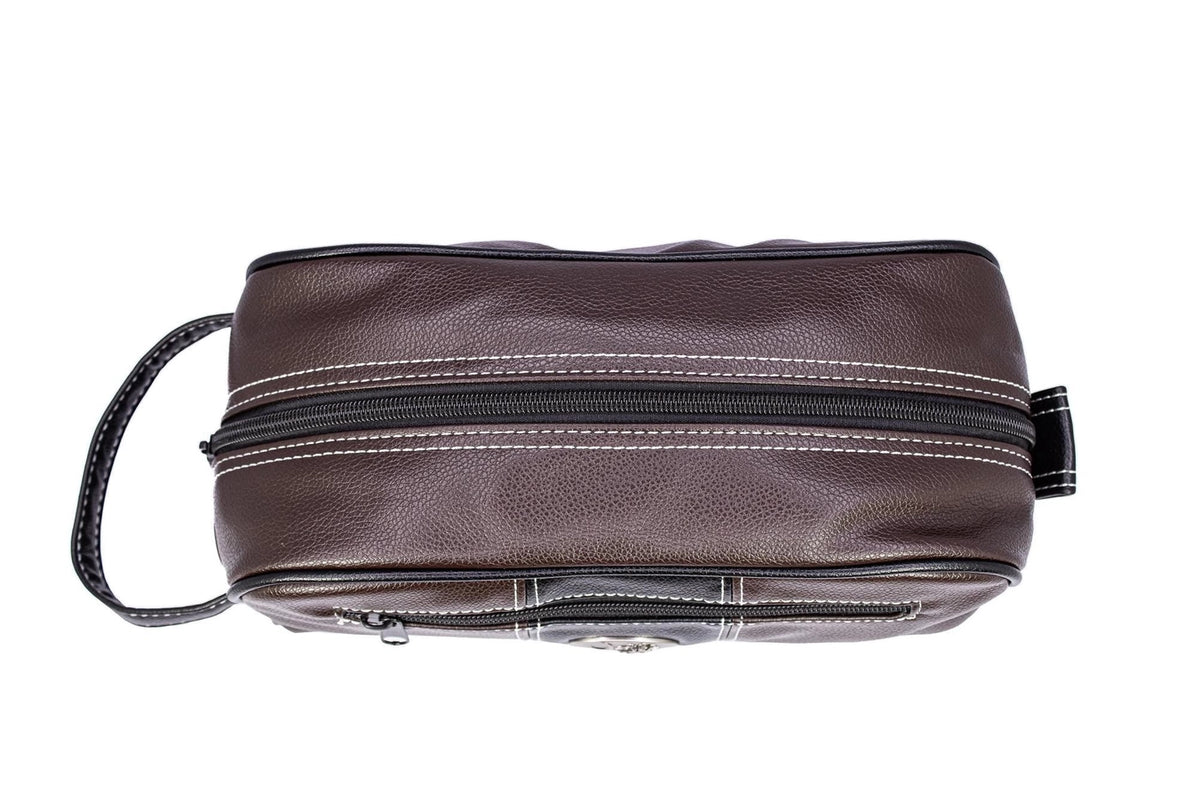 MSU Leather Toiletry Bag