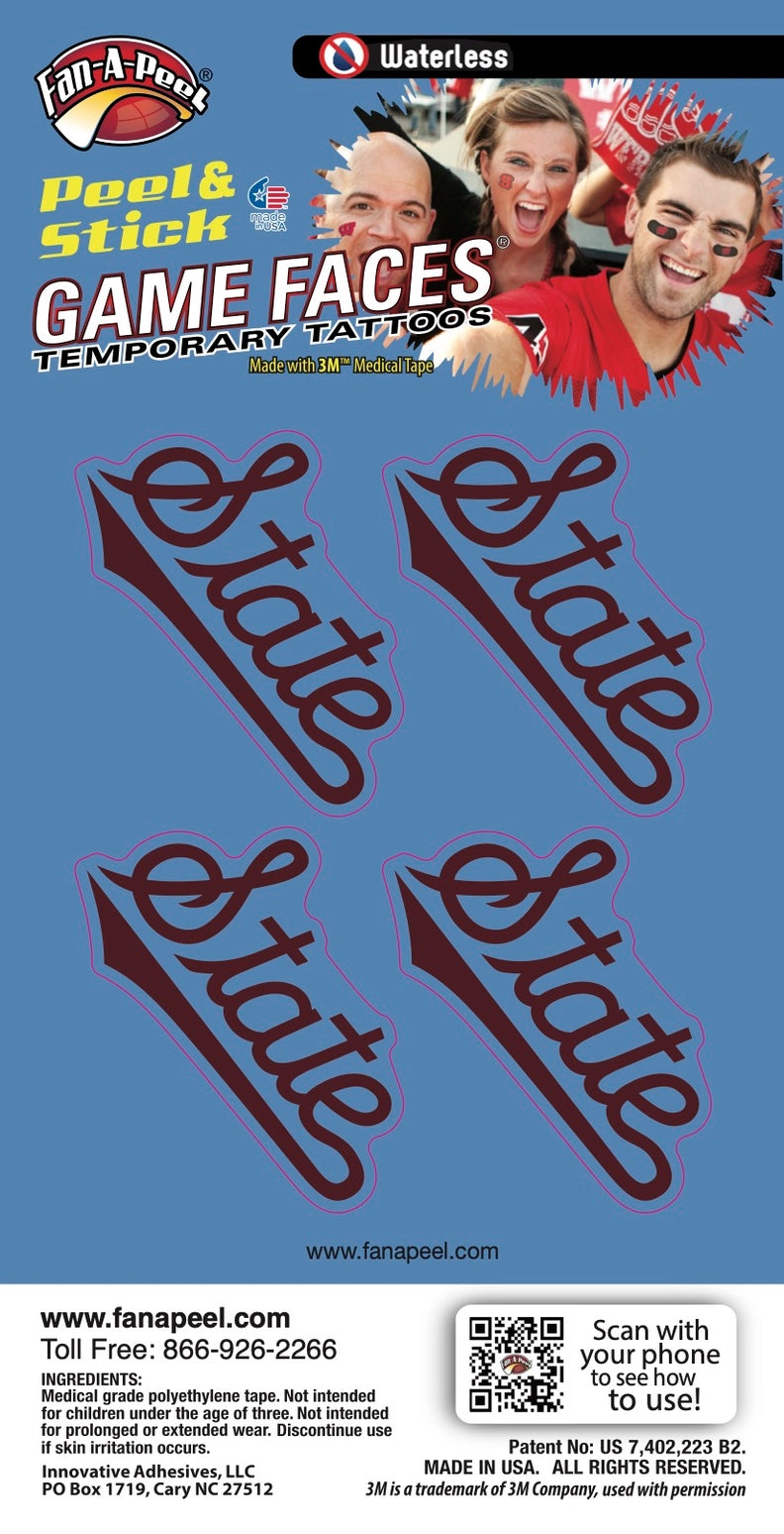 State Script Waterless Face Tattoos