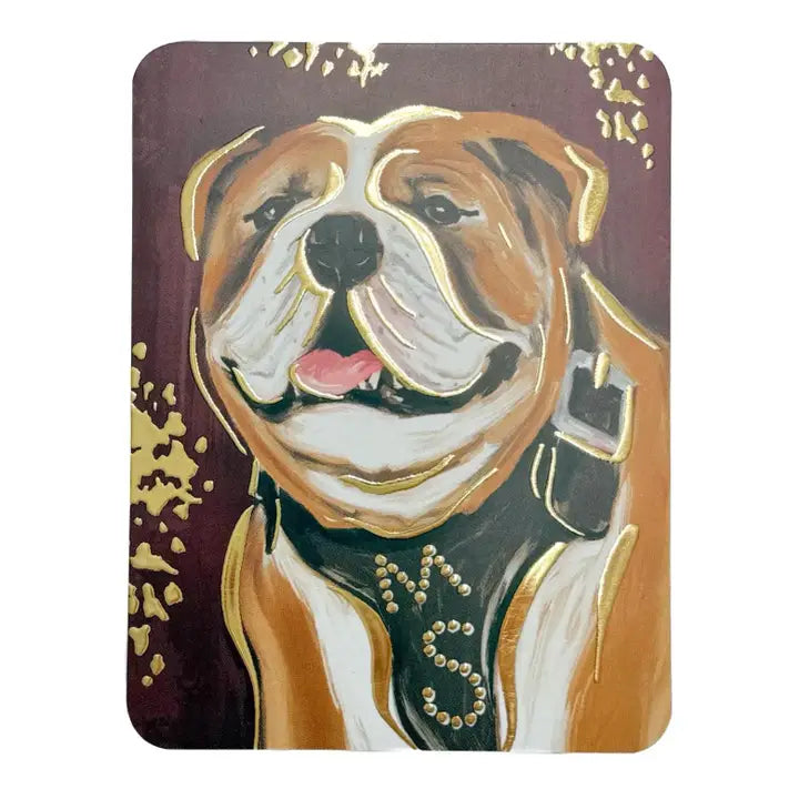 Gold Foil Bulldog Magnet