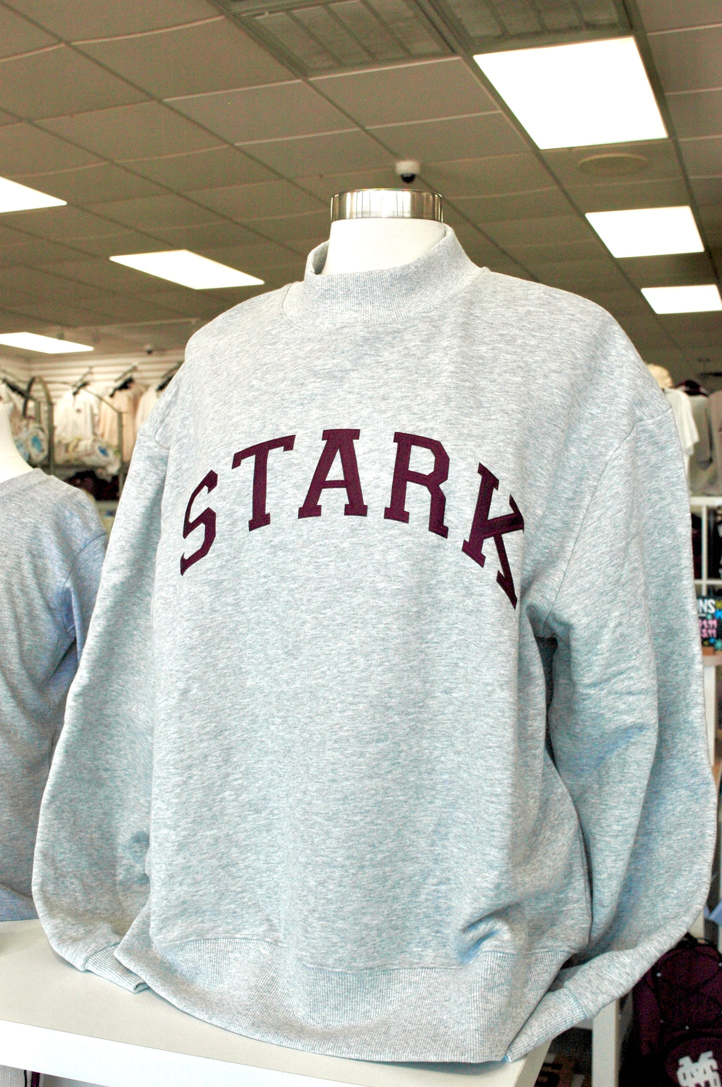 Gray Stark Mock Neck Sweatshirt