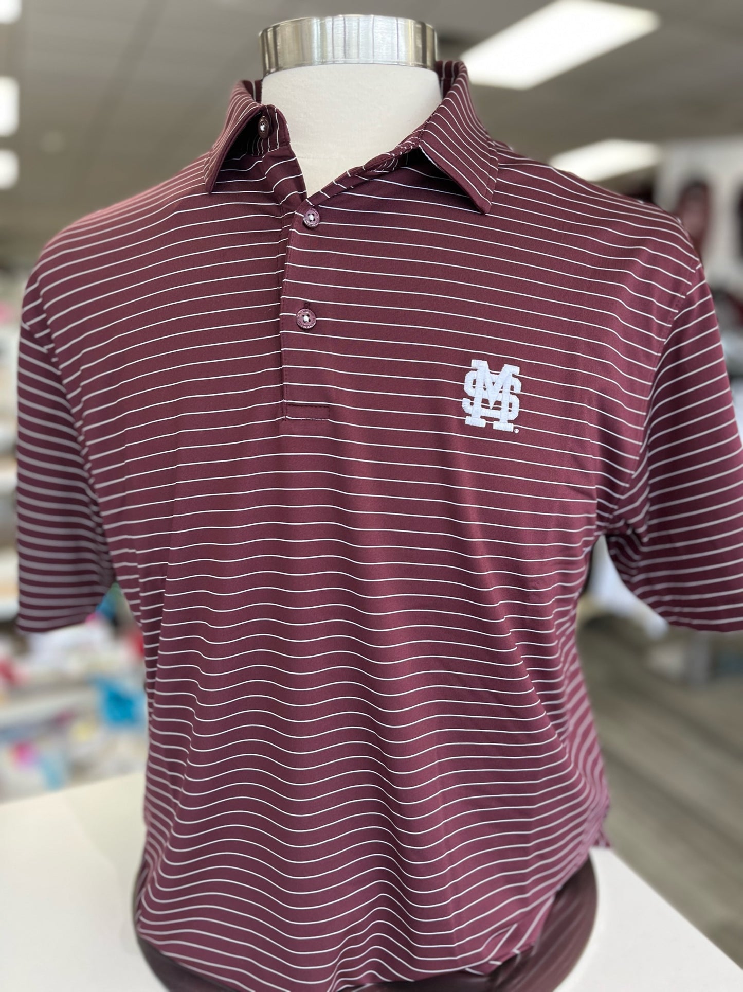 M Over S Wide Striped Polo