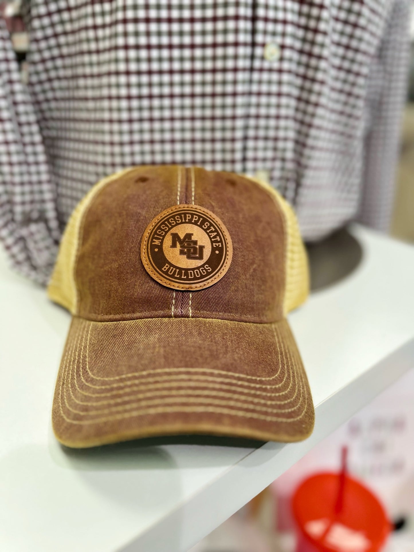 Interlocking MSU Circle Leather Hat
