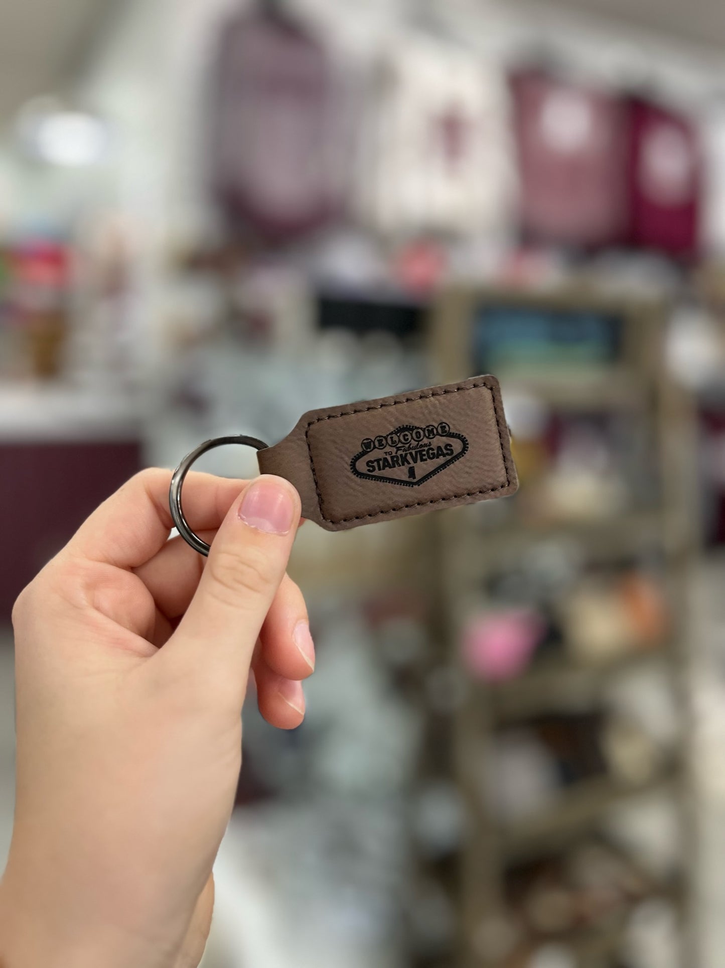 Starkvegas Leather Keychain