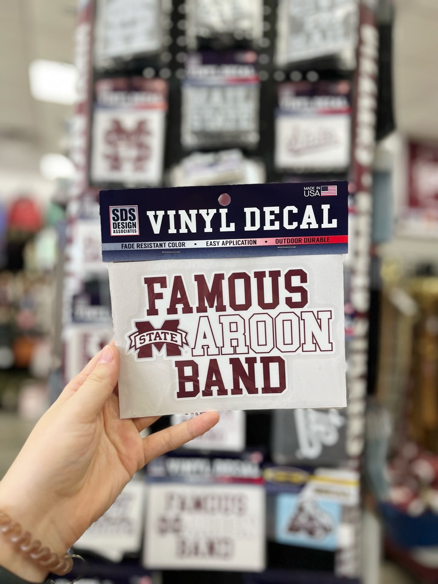 Large Famous Maroon Band Decal