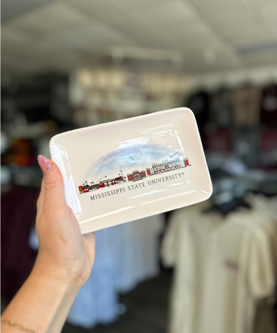 MSU Skyline Ceramic Trinket Tray