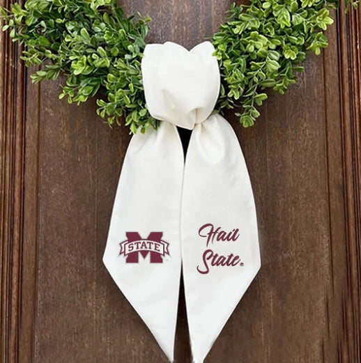 MSU Embroidered Wreath Sash