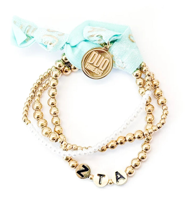 Gold Sorority Bracelet Stack