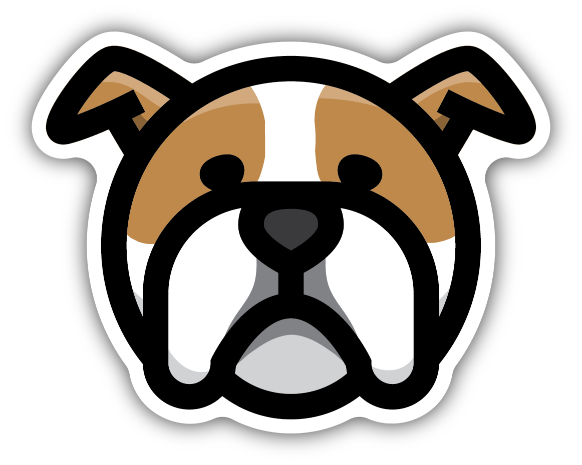 Bulldog Face Decal
