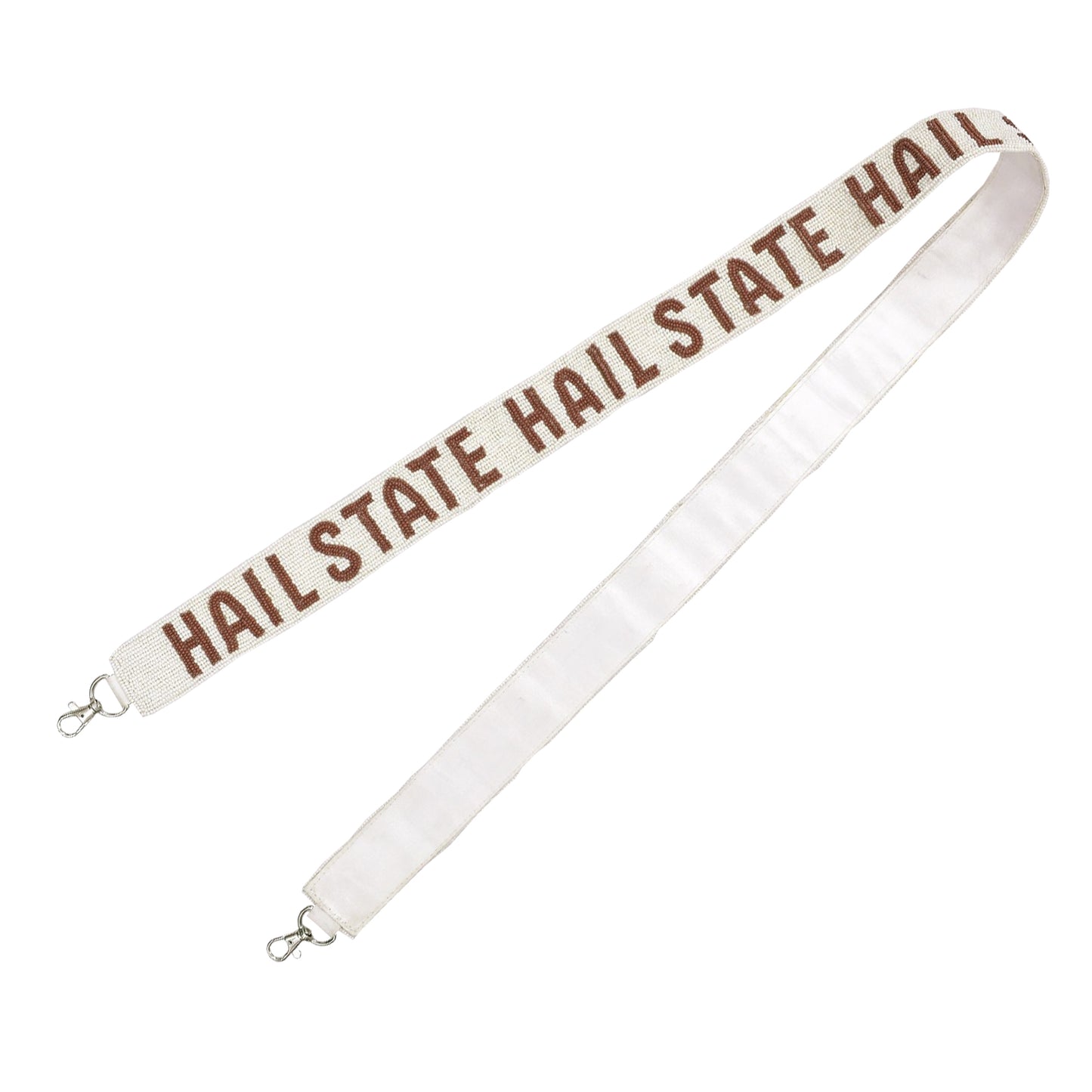 Cream Hail State Beaded Purse Strap