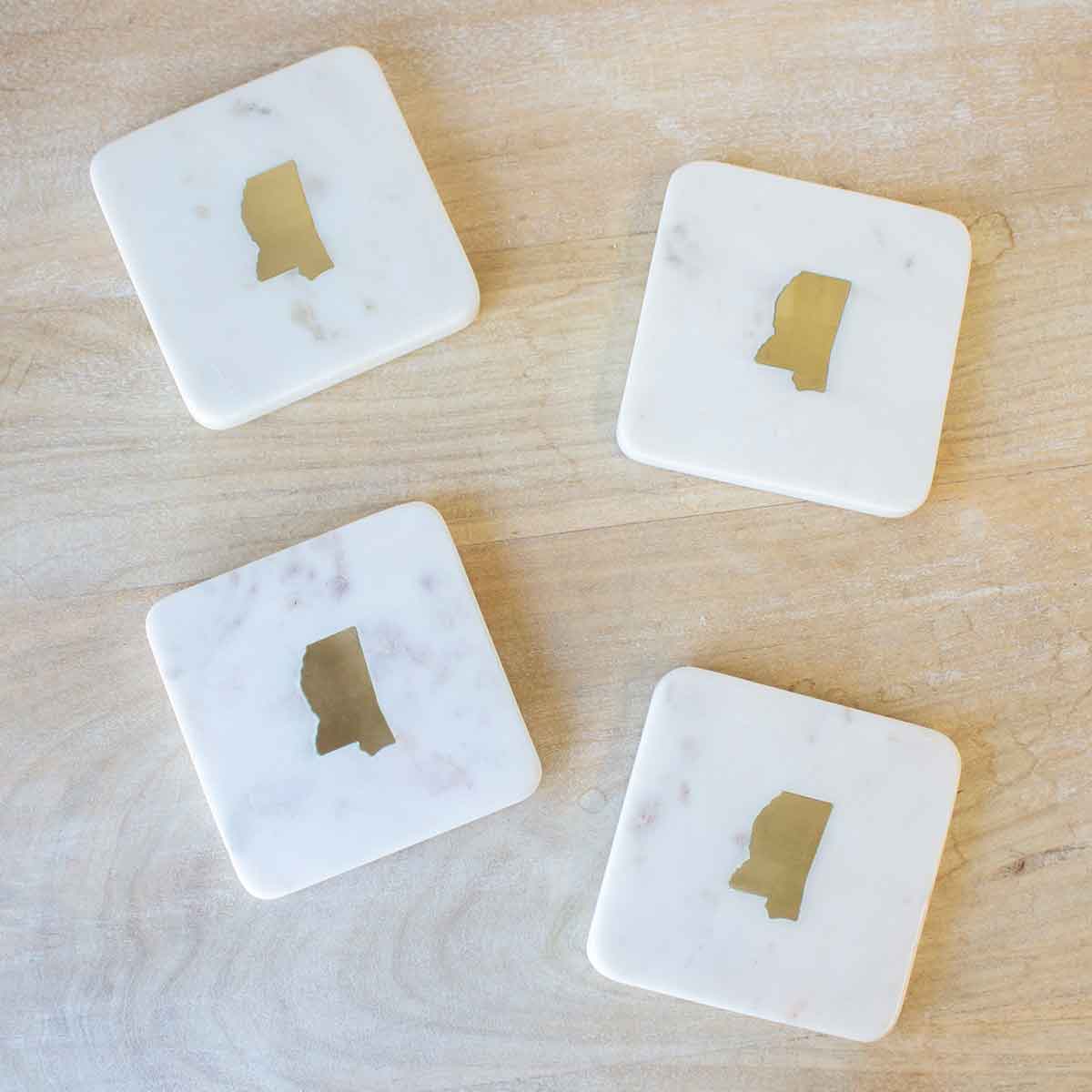 Marble Mississippi Coasters