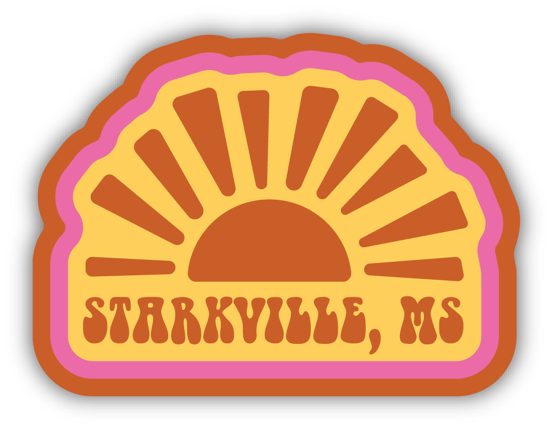 Starkville Retro Sunset Decal