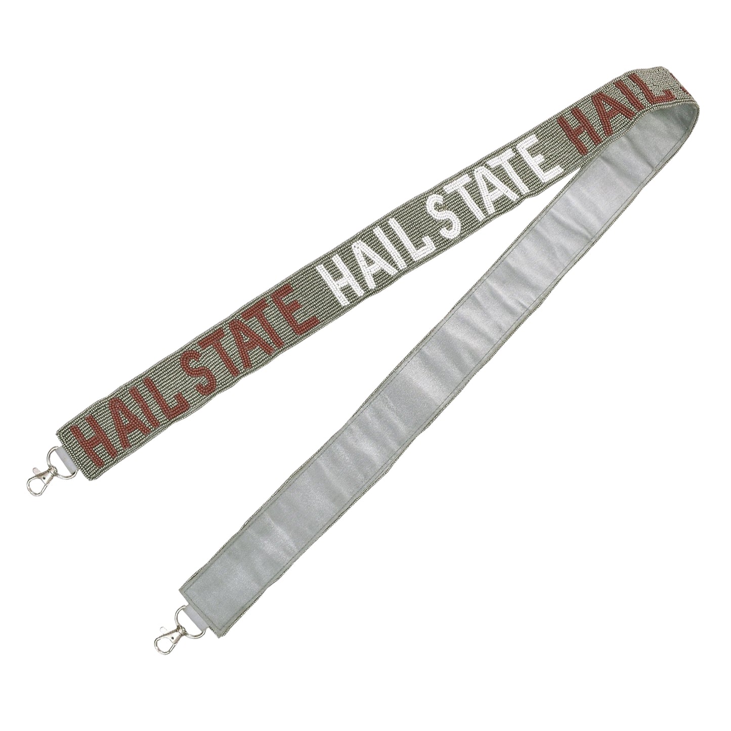 Grey Hail State Beaded Purse Strap