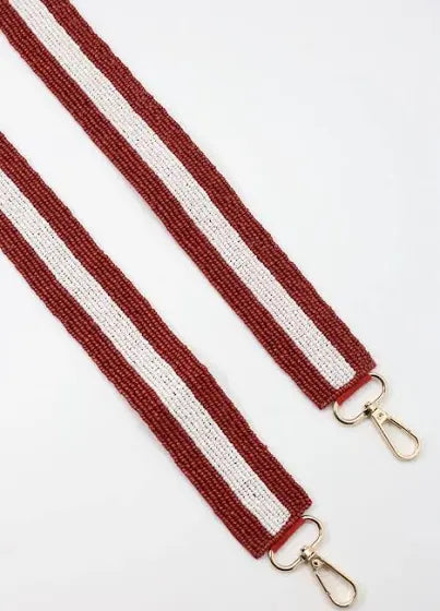 Striped Beaded Purse Strap