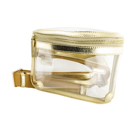 Clear Belt Bag with Gold Accent