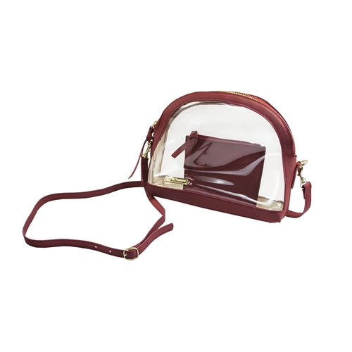 Maroon Half Moon Crossbody