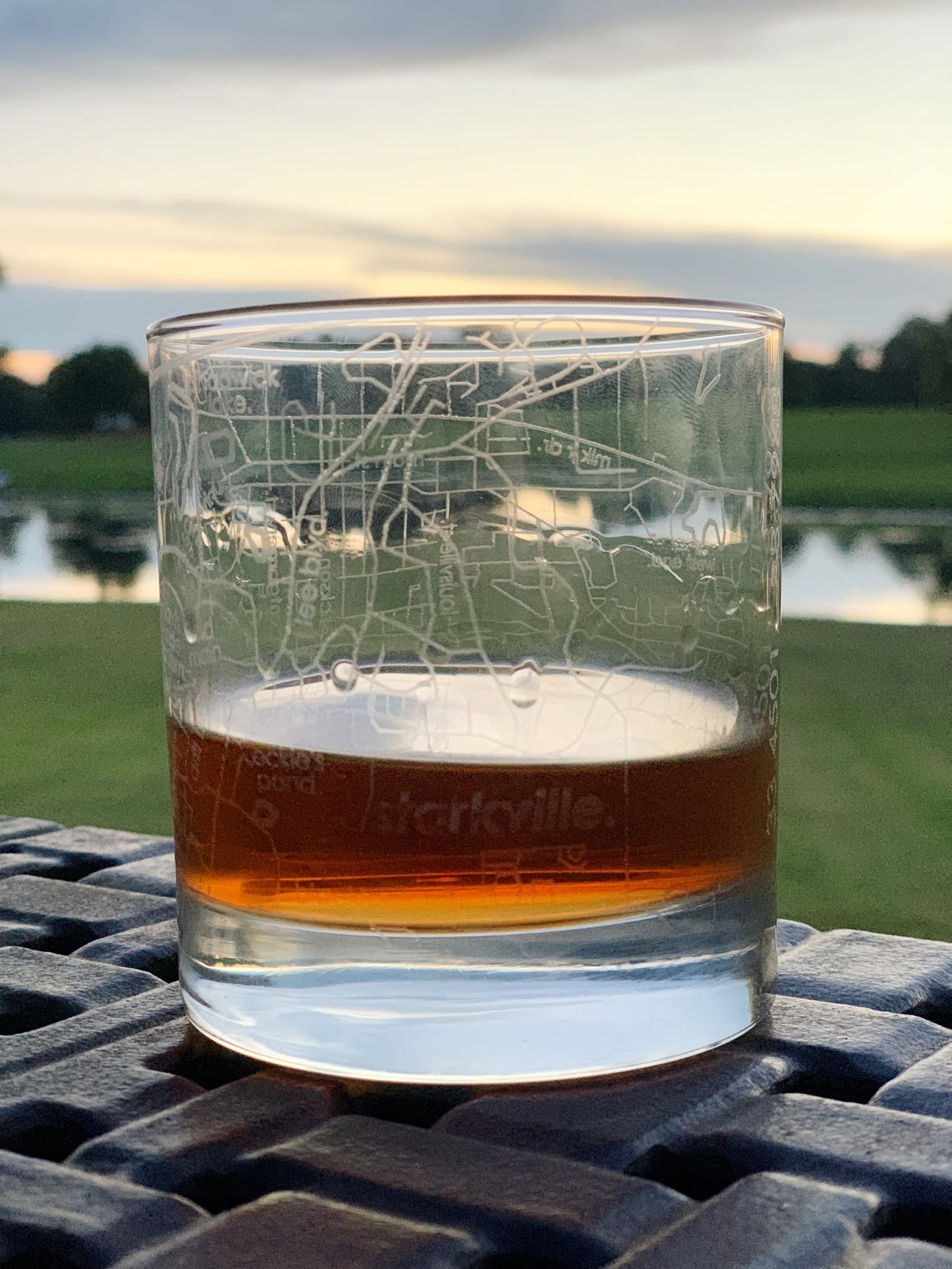Starkville Map Rocks Glass