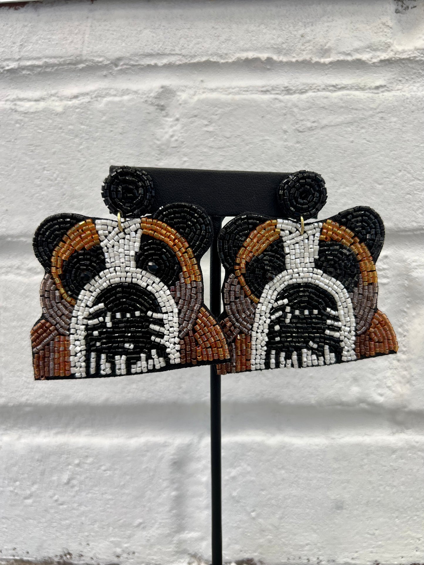 Beaded Bulldog Earrings