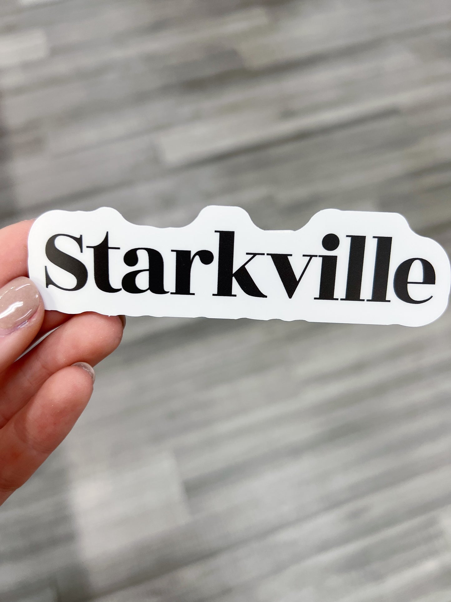 Black & White Starkville Decal