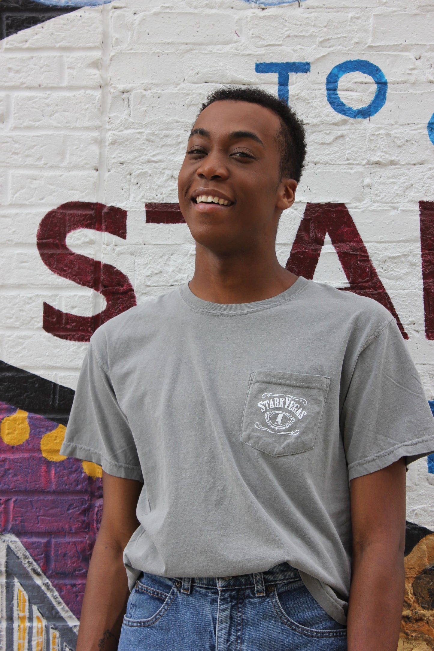 Grey Starkvegas Brand Tee