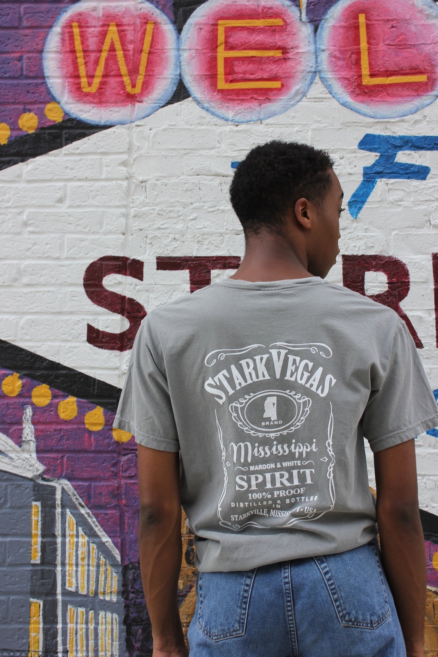 Grey Starkvegas Brand Tee