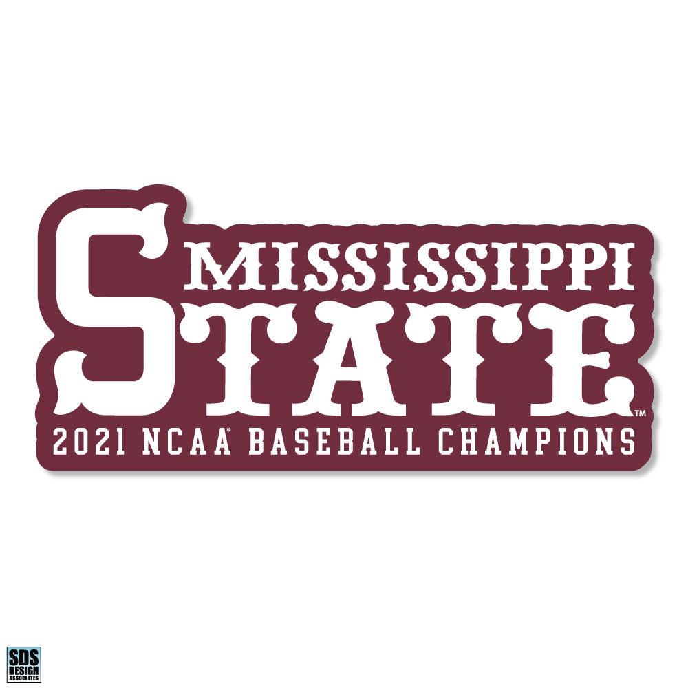 6" National Champions Stacked Text Decal