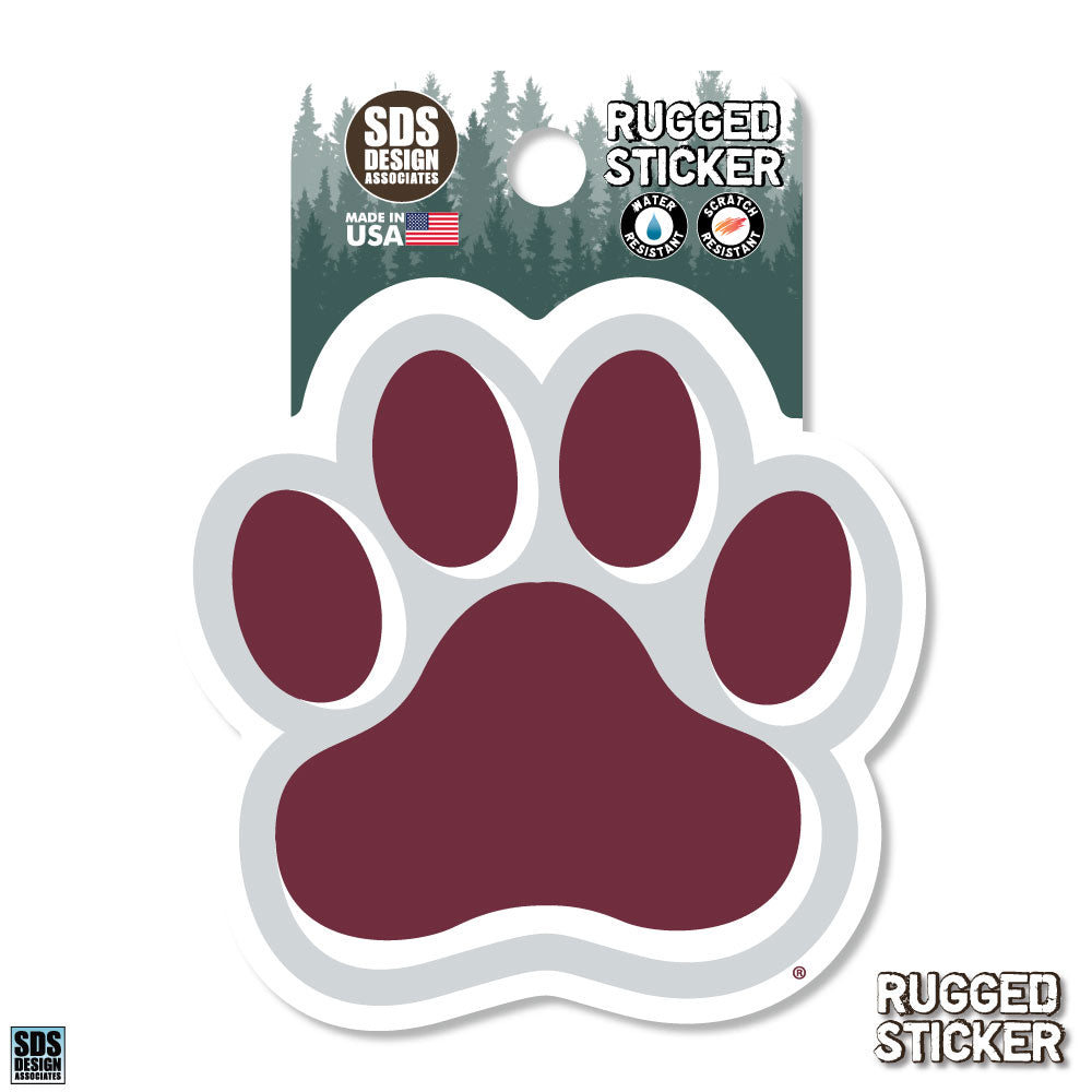 3" Pawprint Rugged Sticker