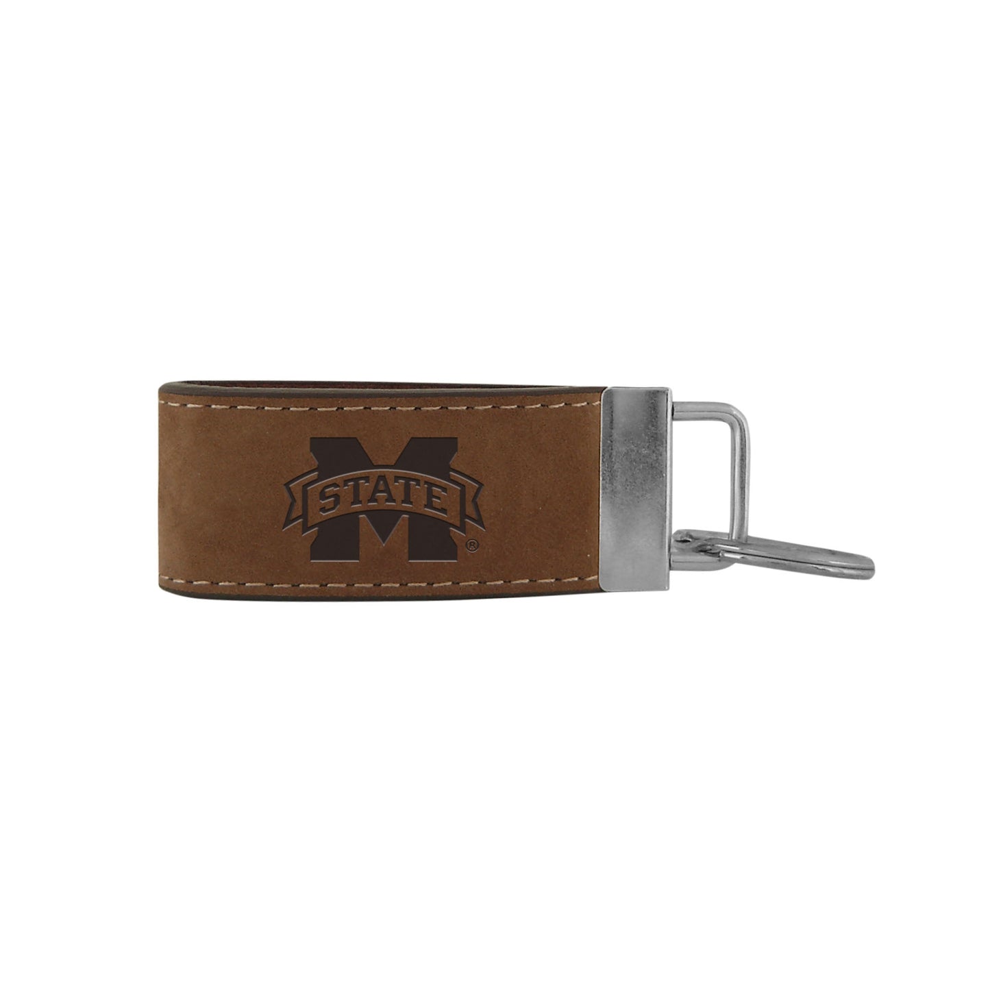 MSU Leather Key Fob