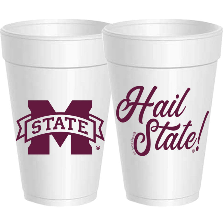 Hail State Styrofoam Cups