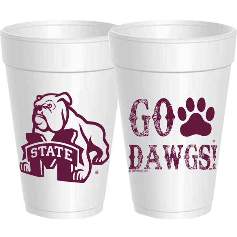 Go Dawgs Styrofoam Cups