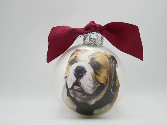 Mississippi State Mascot Glass Ball Ornament