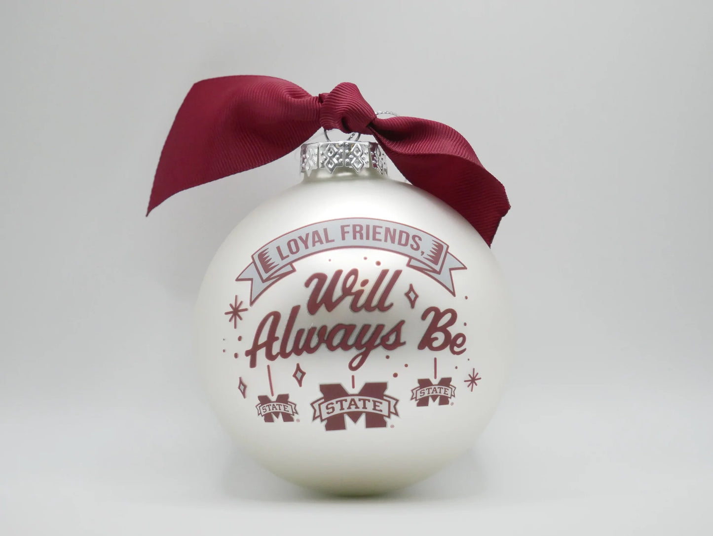 Mississippi State Mascot Glass Ball Ornament