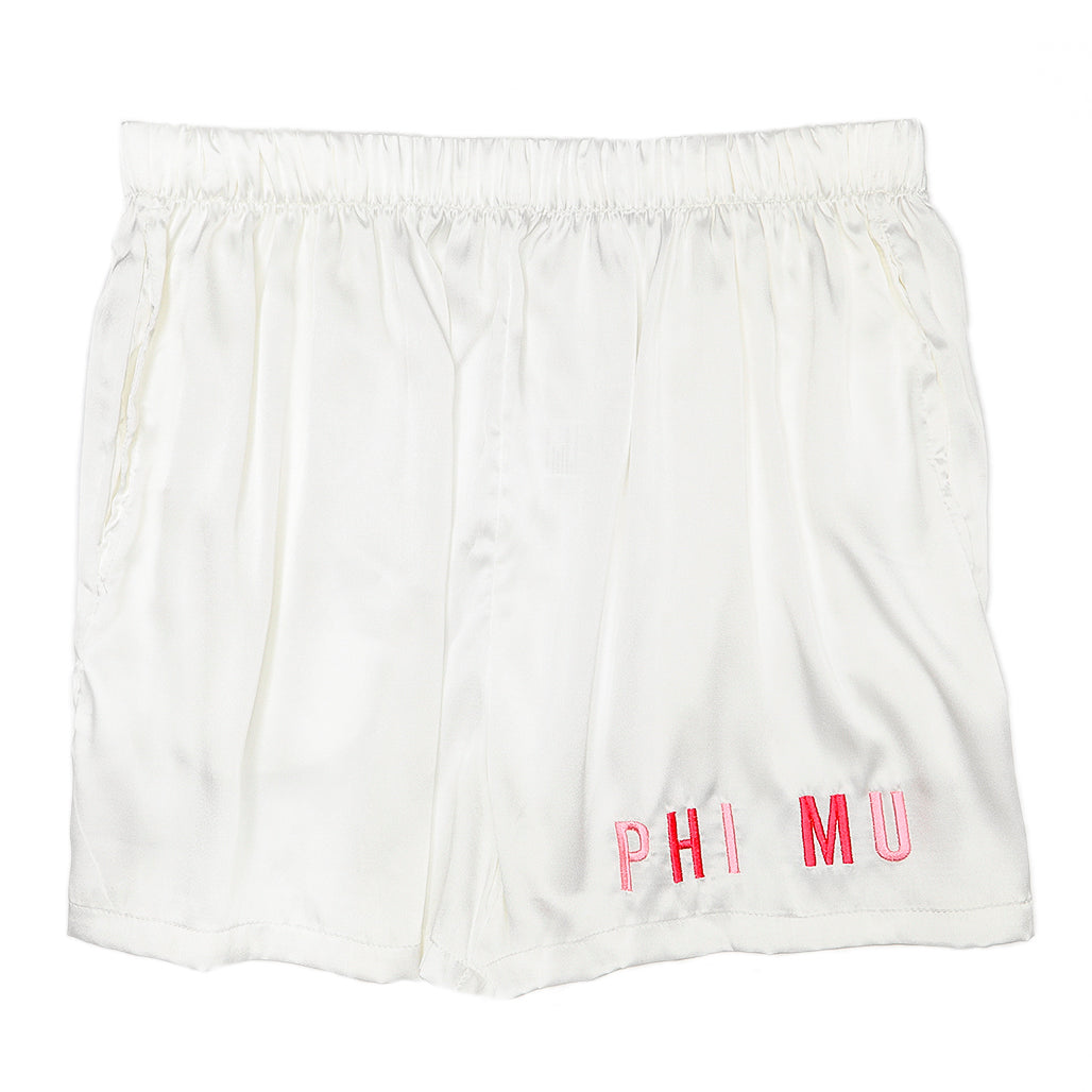 Phi Mu Satin Shorts