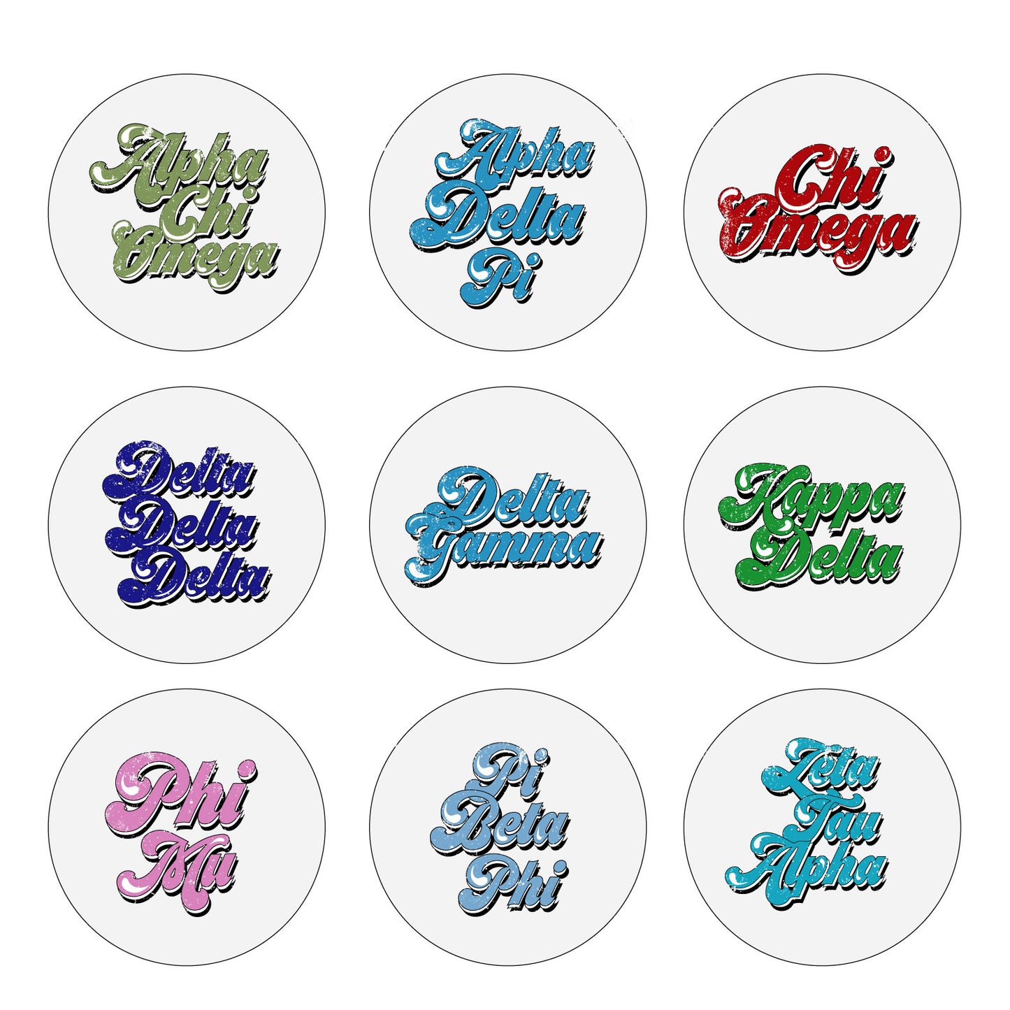 Medium Sorority Retro Button
