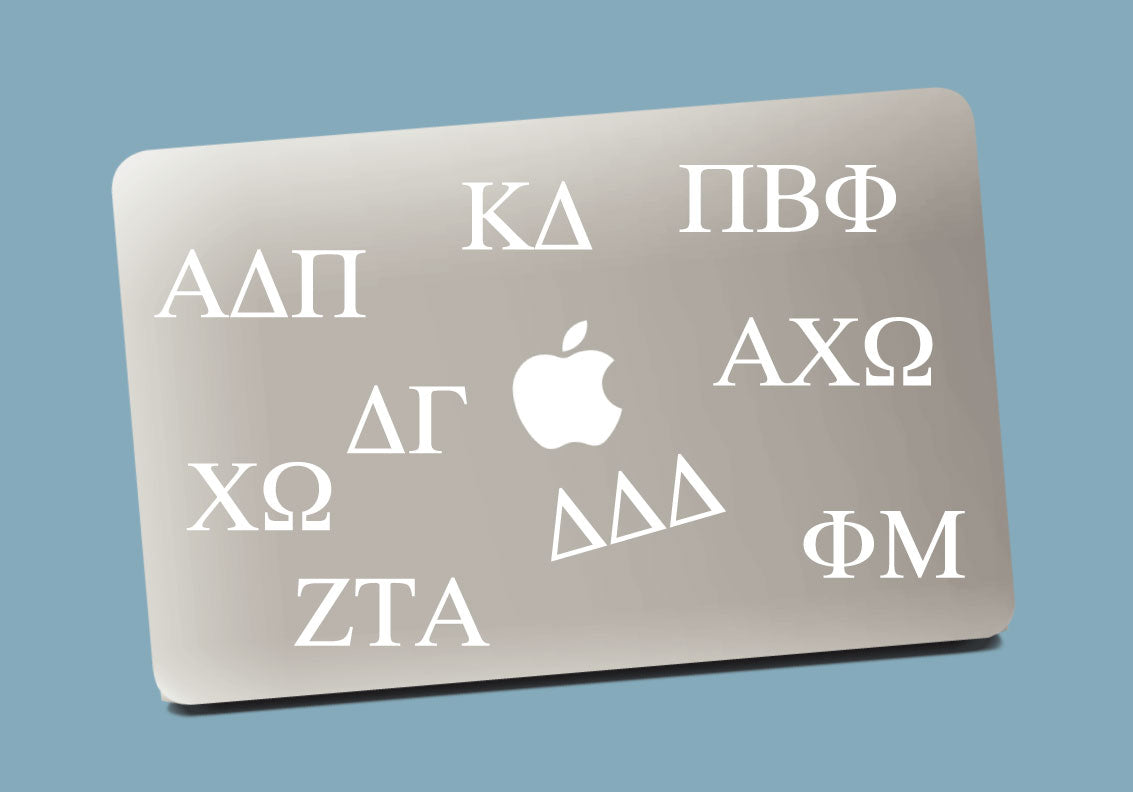 Sorority: White Letter Decals (Copy)