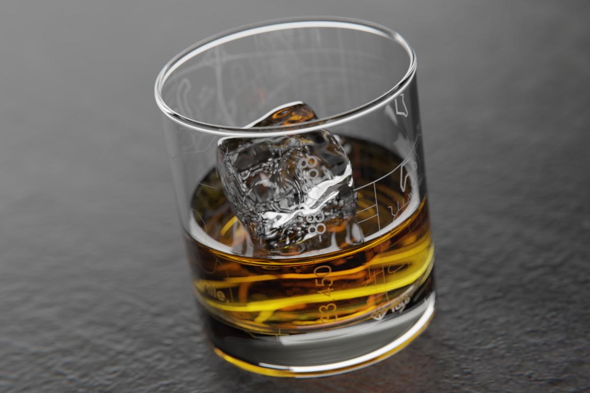 Starkville Map Rocks Glass