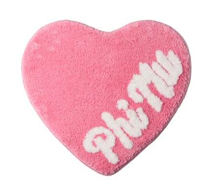 Sorority Heart Shaped Mini Rugs