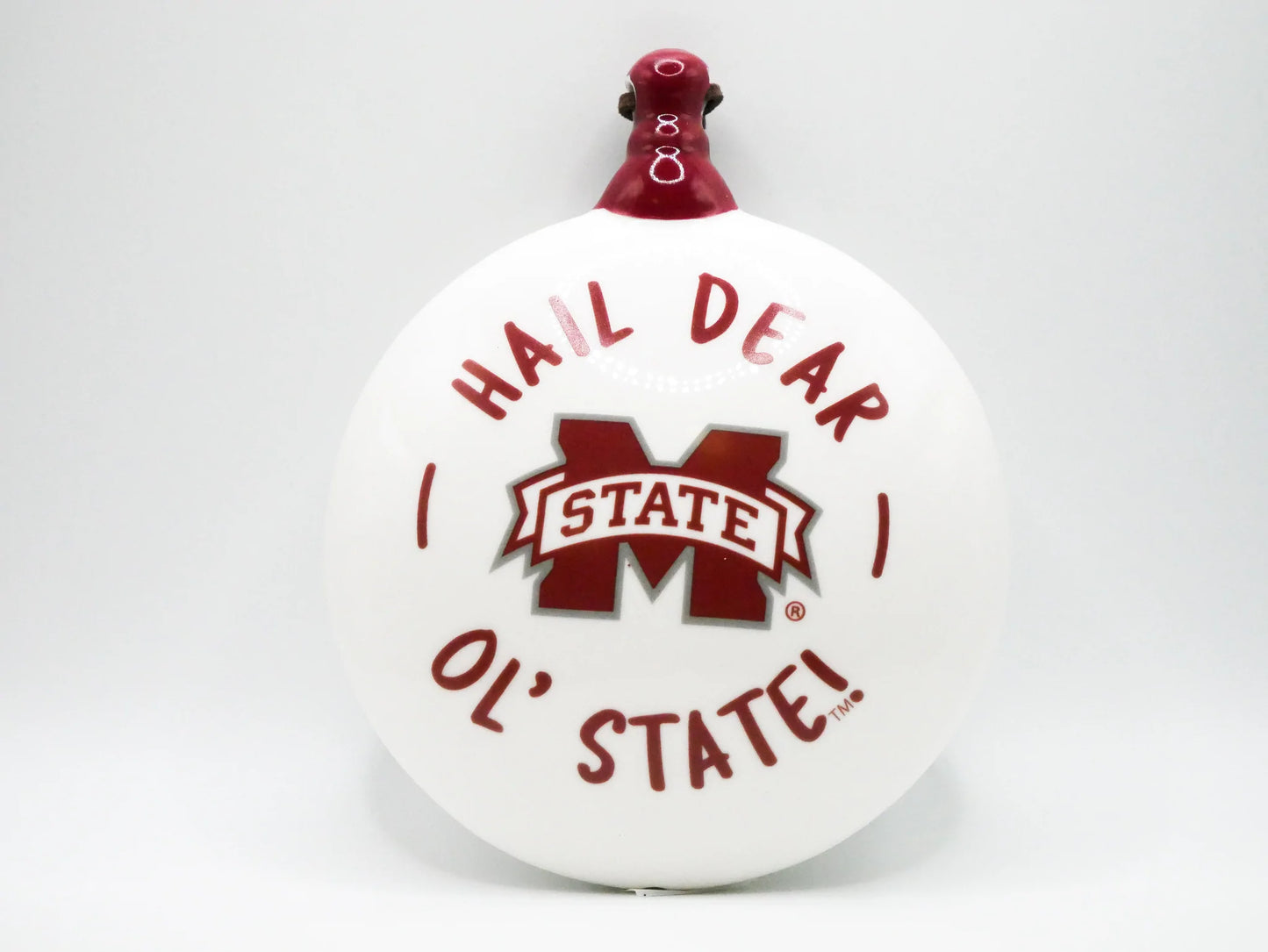 MSU Ceramic Puff Ornament