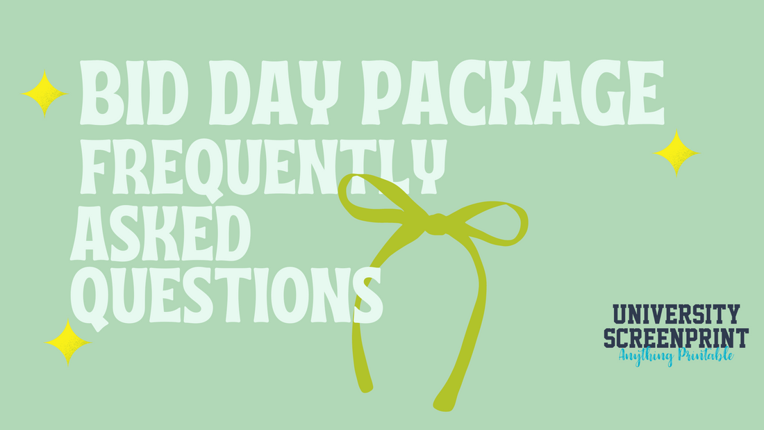 Bid Day Package Frequently Asked Questions