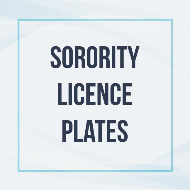 Sorority License Plates