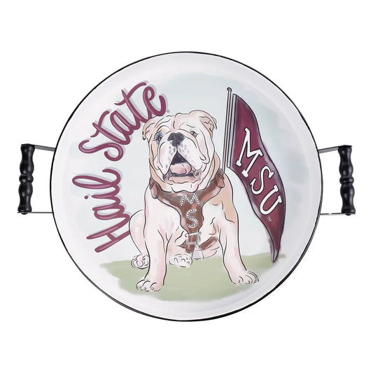 Mississippi State Mascot Enamel Tray