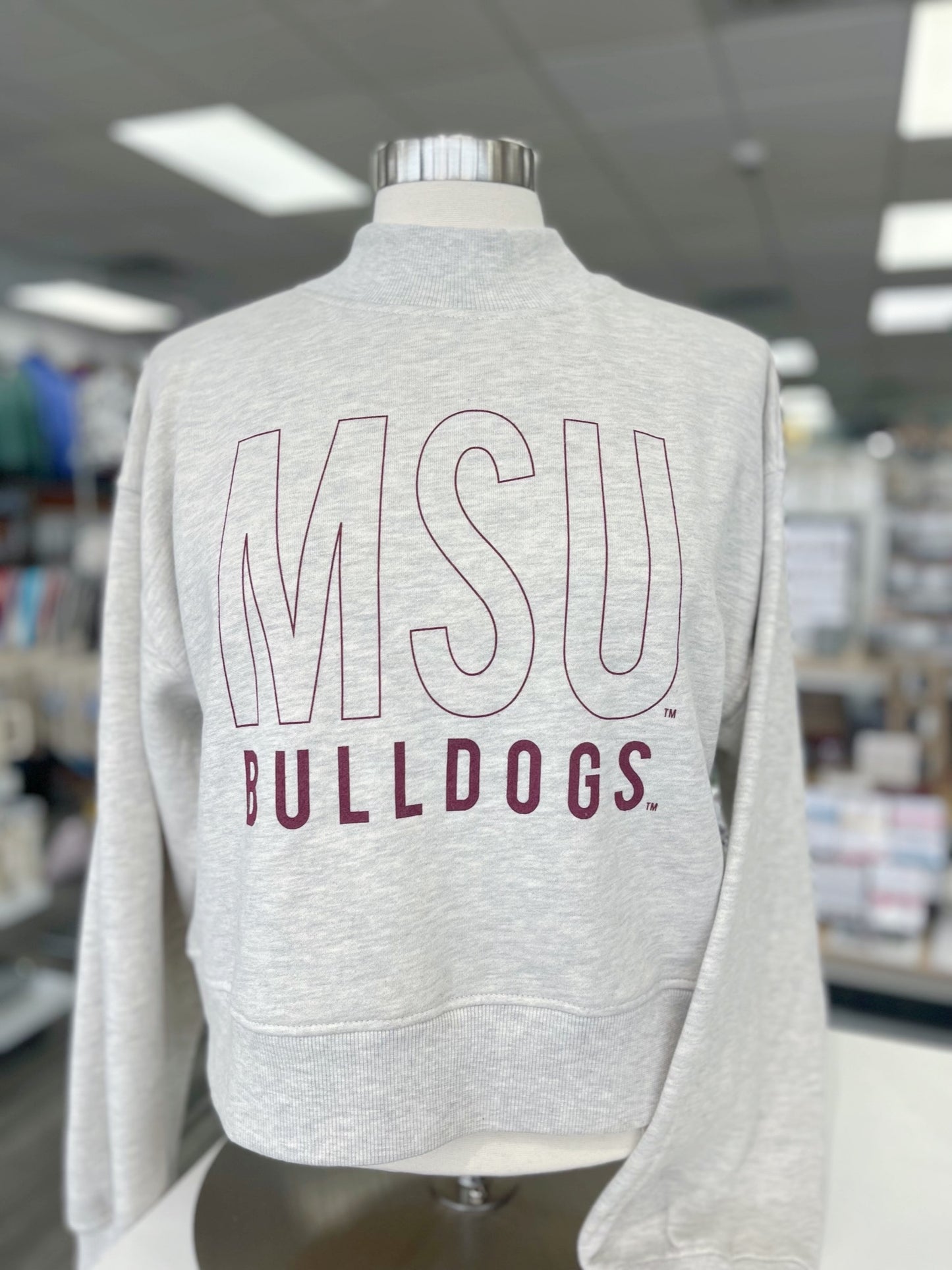 MSU Outline Cropped Sweatshirt