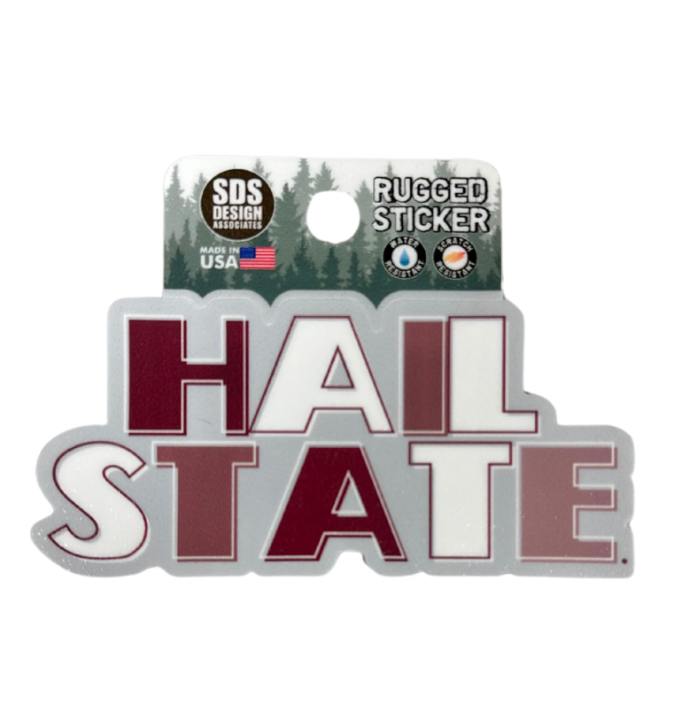Hail State Bell Hail State Retro Text Decal β University Screenprint Inc