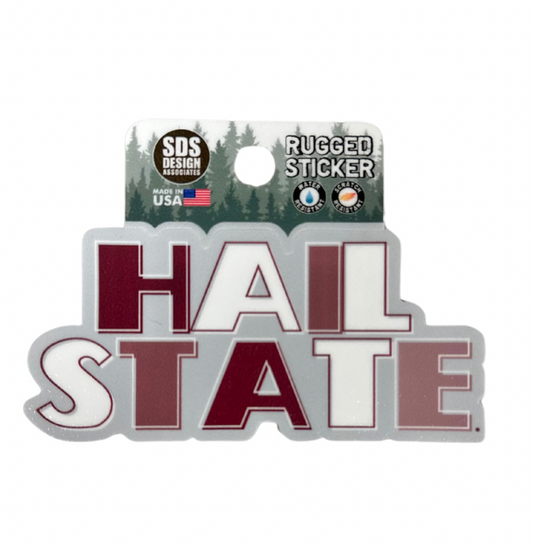 Hail State Retro Text Decal