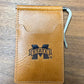 Tan Leather M Banner Debossed Wallets