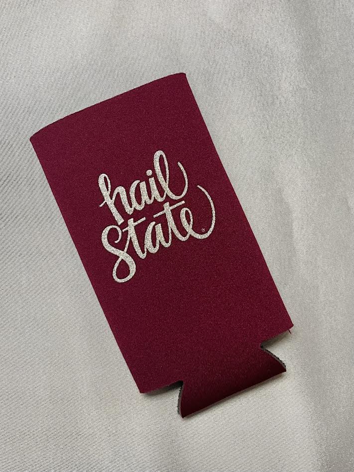 Maroon Hail State Huggie