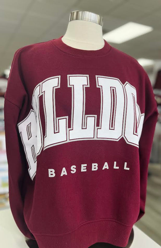 Bulldogs Arched "Janise" Oversized Crewneck