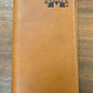Tan Leather M Banner Debossed Wallets