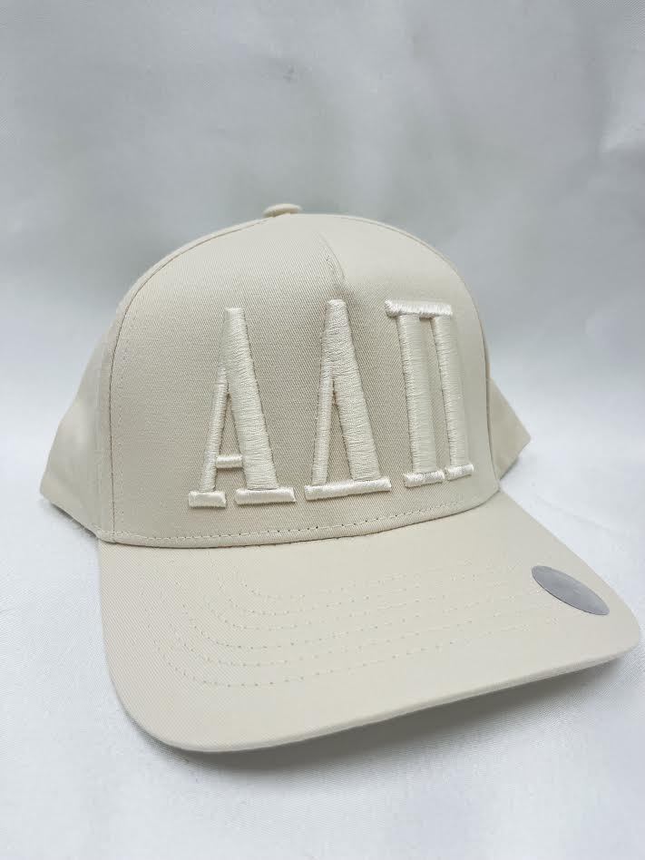 Cream 3D Sorority Trucker
