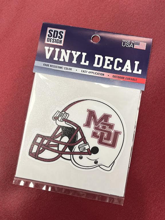 Interlocking MSU Helmet Decal