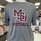Interlocking MSU Football Dryfit Tee